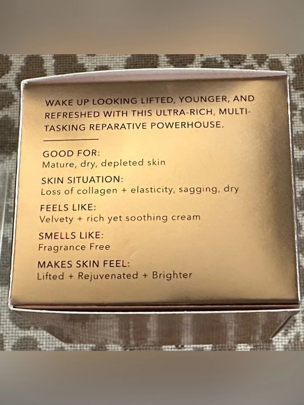 Nakery Lift-Tox Night Lift Repair Cream~Full Size~2fl oz~New In Sealed Box~$55